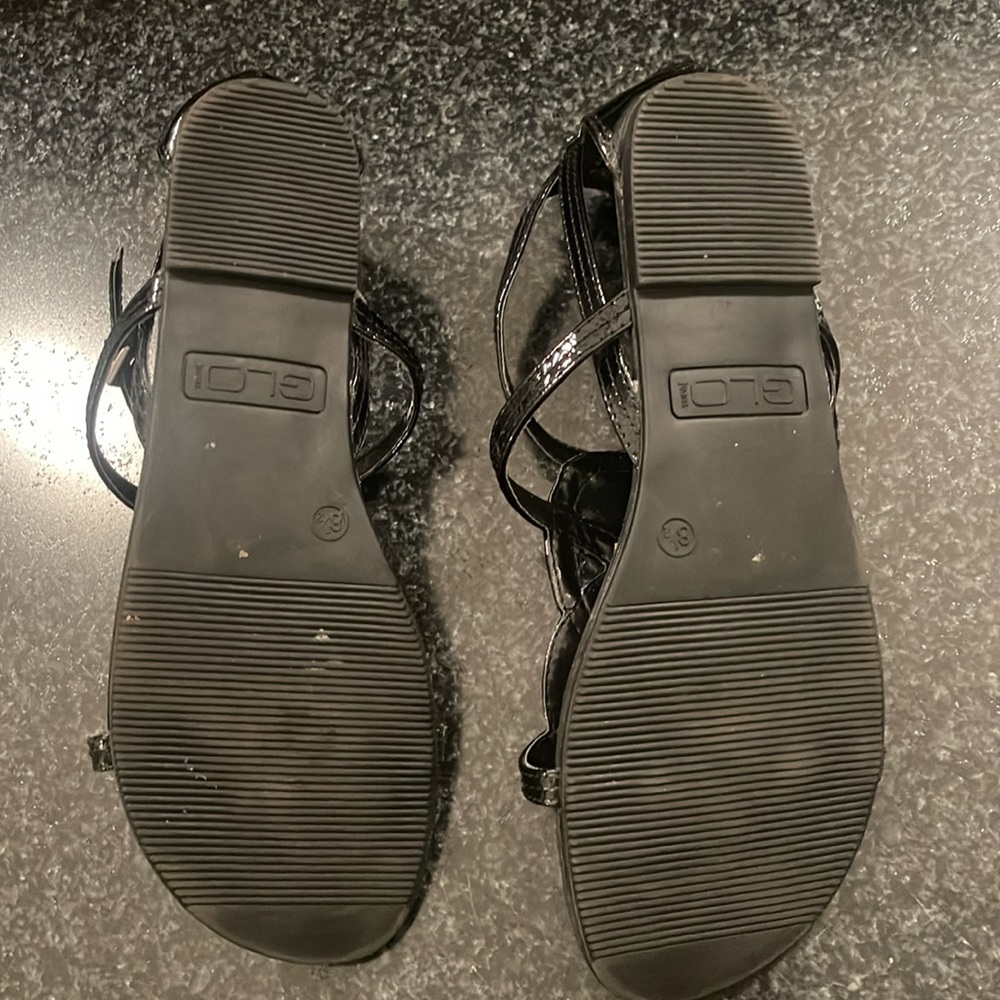 Black Rhinestone Sandals - Picture 5 of 7
